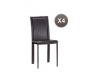4 sedie da cucina / sala da pranzo design LIFE color marrone 