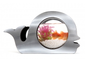 Acquario design grigio metallizzato  NEMO
