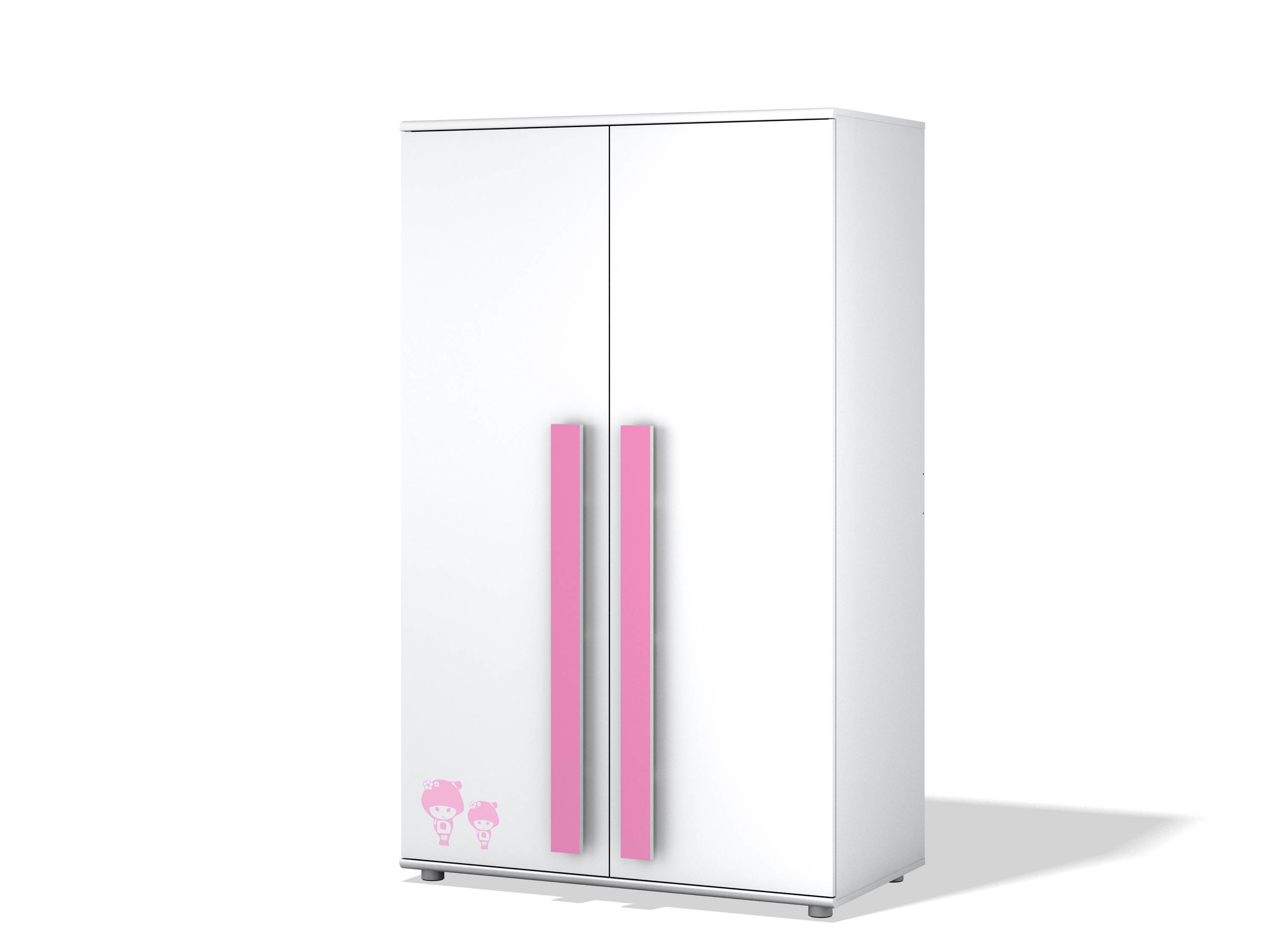 Armadio per bambina bianco e rosa  MARCHANDE
