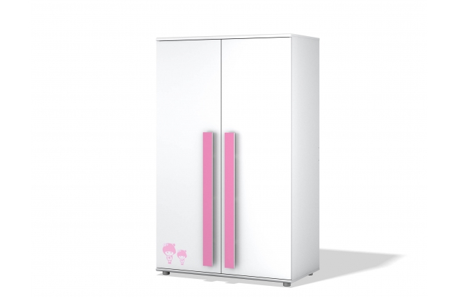 Armadio per bambina bianco e rosa  MARCHANDE