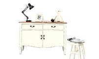 Buffet barocco bianco  2 porte 2 cassetti ROSALA