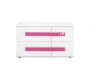 Cassettiera  per bambina bianca e rosa MARCHANDE