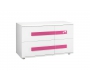 Cassettiera  per bambina bianca e rosa MARCHANDE