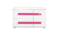 Cassettiera  per bambina bianca e rosa MARCHANDE