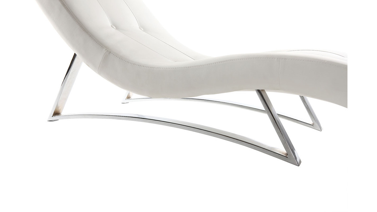Chaise longue design bianco MONACO