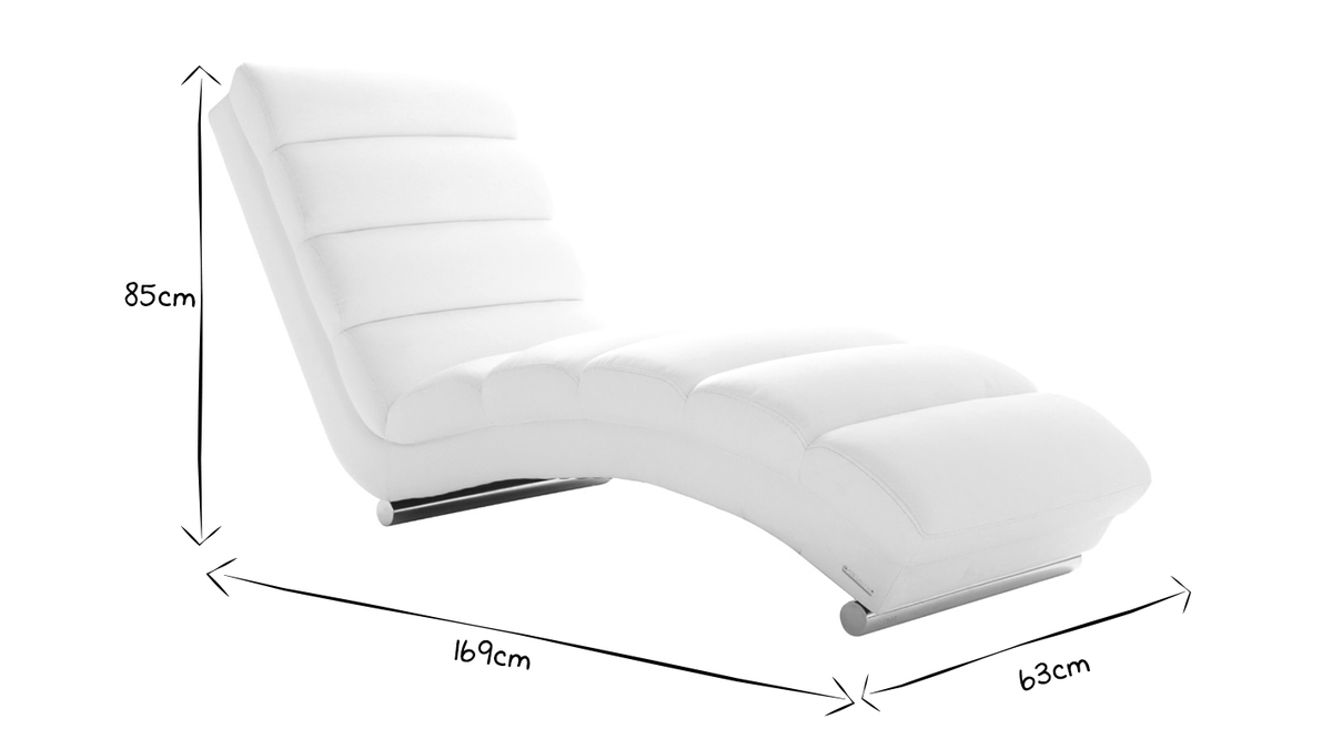 Chaise longue / poltrona design nero TAYLOR
