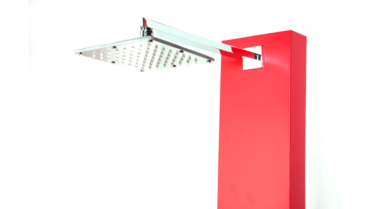 Colonna doccia a idromassaggio colore rosso  TRENDY