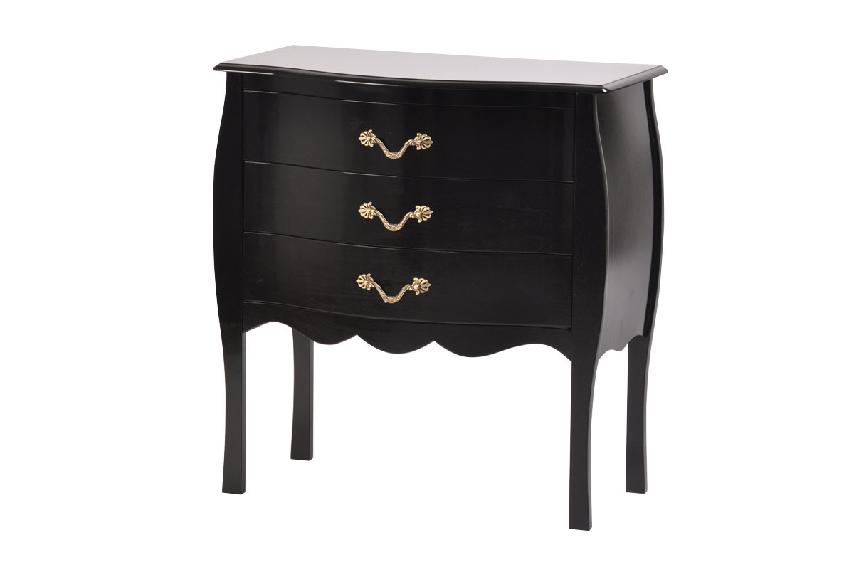 Com&oacute; 3 cassetti LUISA� colore nero