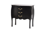 Com&oacute; 3 cassetti LUISA� colore nero