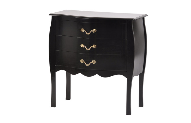 Com&oacute; 3 cassetti LUISA� colore nero