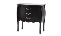 Com&oacute; 3 cassetti LUISA� colore nero
