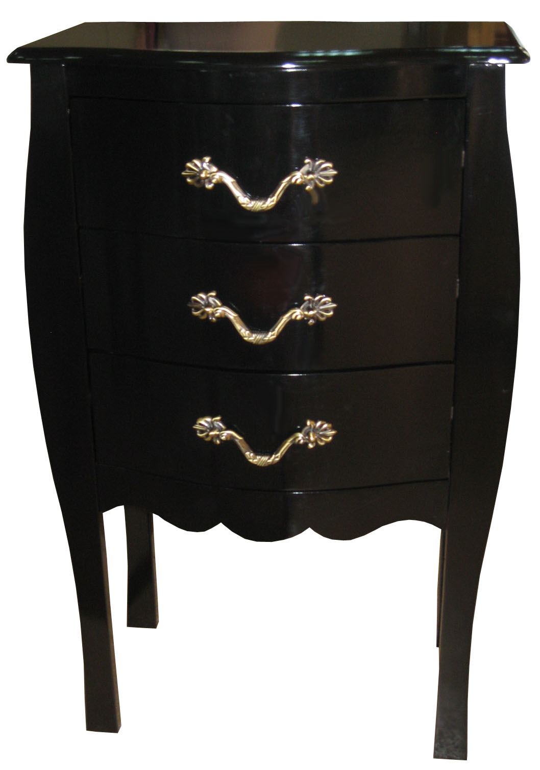 Com&oacute; / comodino 3 cassetti LUISA - colore nero