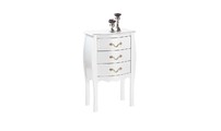Com&oacute; / comodinoLUISA 3 cassetti - colore bianco