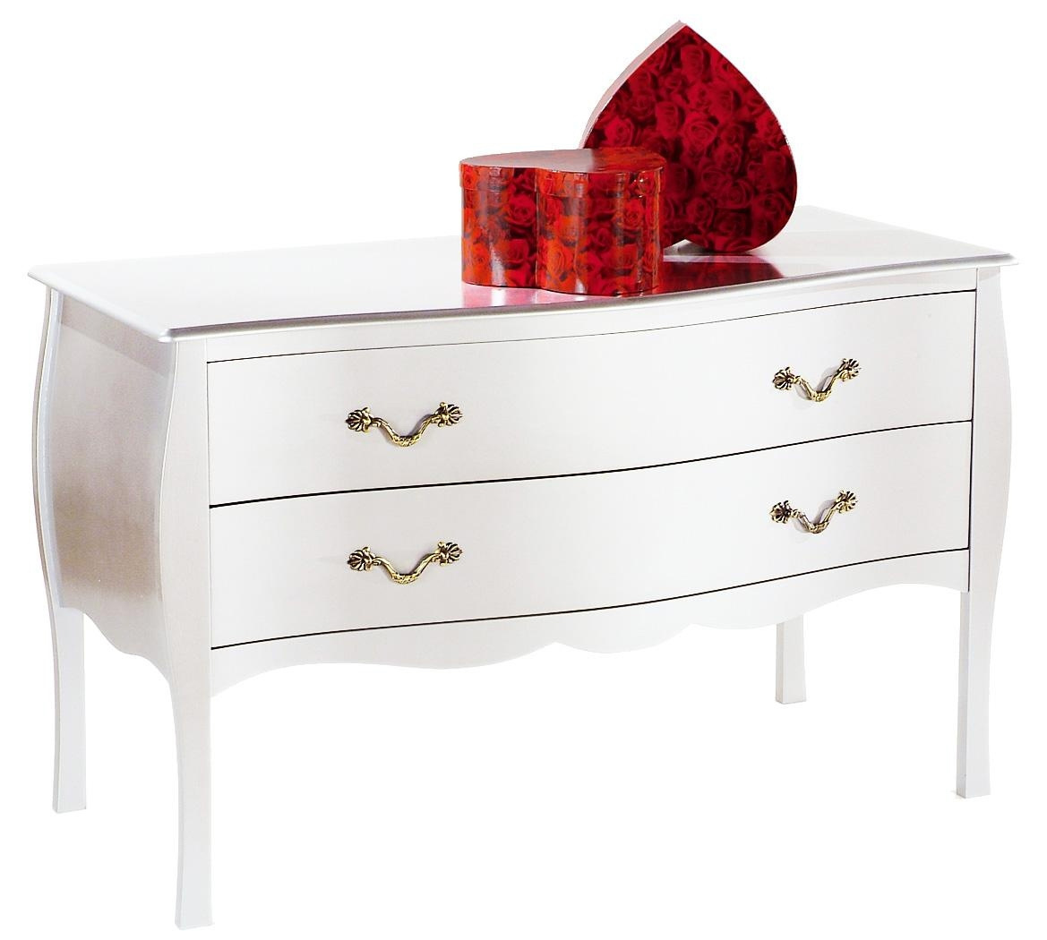 Com&oacute; / console 2 cassetti LUISA � colore bianco