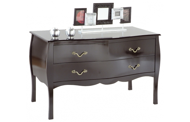Com&oacute; / console LUISA 2 cassetti � colore nero