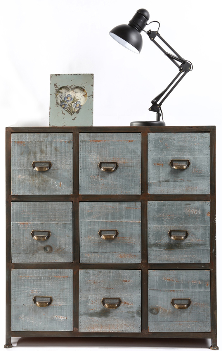 Como' in legno stile industriale  9 cassetti Willard