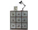 Como' in legno stile industriale  9 cassetti Willard