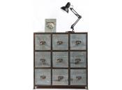 Como' in legno stile industriale  9 cassetti Willard
