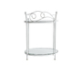 Comodino barocco bianco in metallo VENEZIA