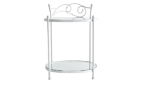 Comodino barocco bianco in metallo VENEZIA