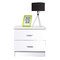 Comodino design laccato bianco  NOHA