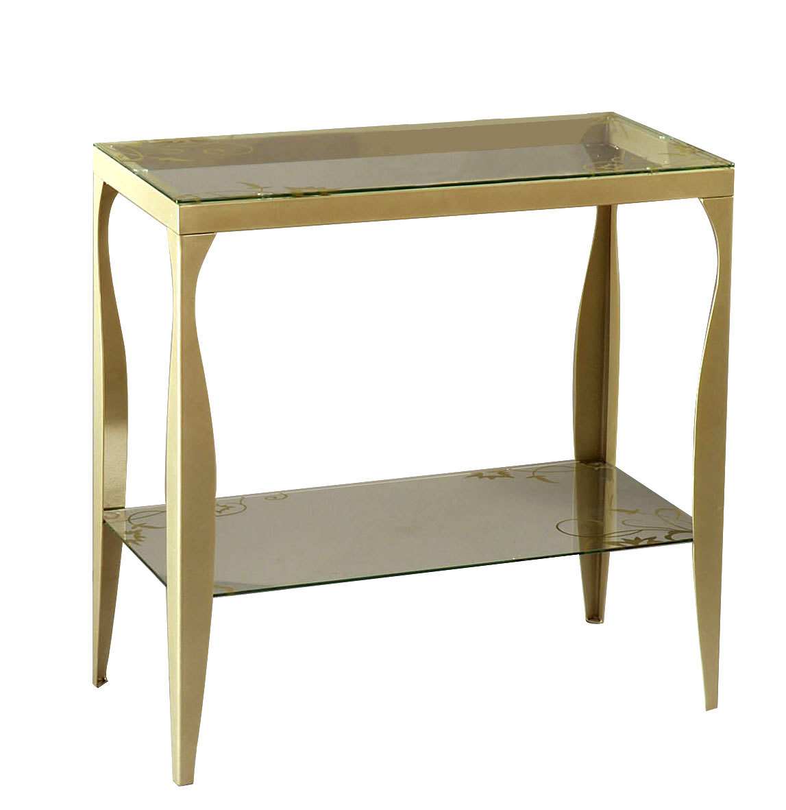 Console / buffet BAROCA in accciao laccato e vetro temperato  trasparente 