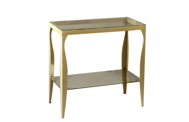 Console / buffet BAROCA in accciao laccato e vetro temperato  trasparente 