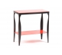 Console / buffet Baroca rosso in acciaio laccato e vetro temperato