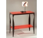 Console / buffet Baroca rosso in acciaio laccato e vetro temperato