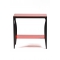 Console / buffet Baroca rosso in acciaio laccato e vetro temperato