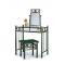 Console-Coiffeuse in metallo e vetro temperato verde GIRASOLE