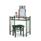 Console-Coiffeuse in metallo e vetro temperato verde GIRASOLE