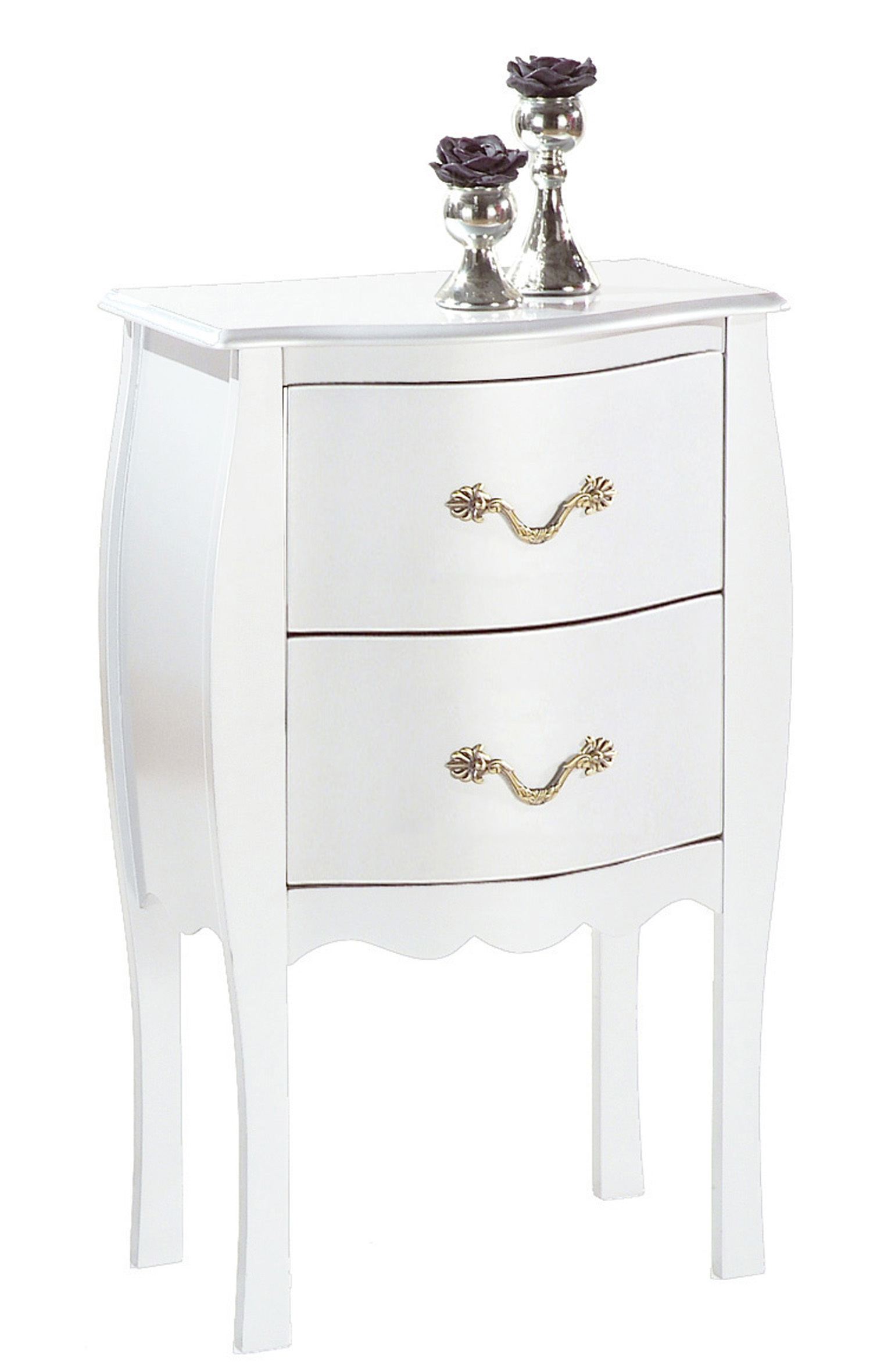 Console / Comodino 2 cassetti LUISA - colore bianco