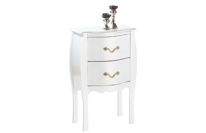 Console / Comodino 2 cassetti LUISA - colore bianco