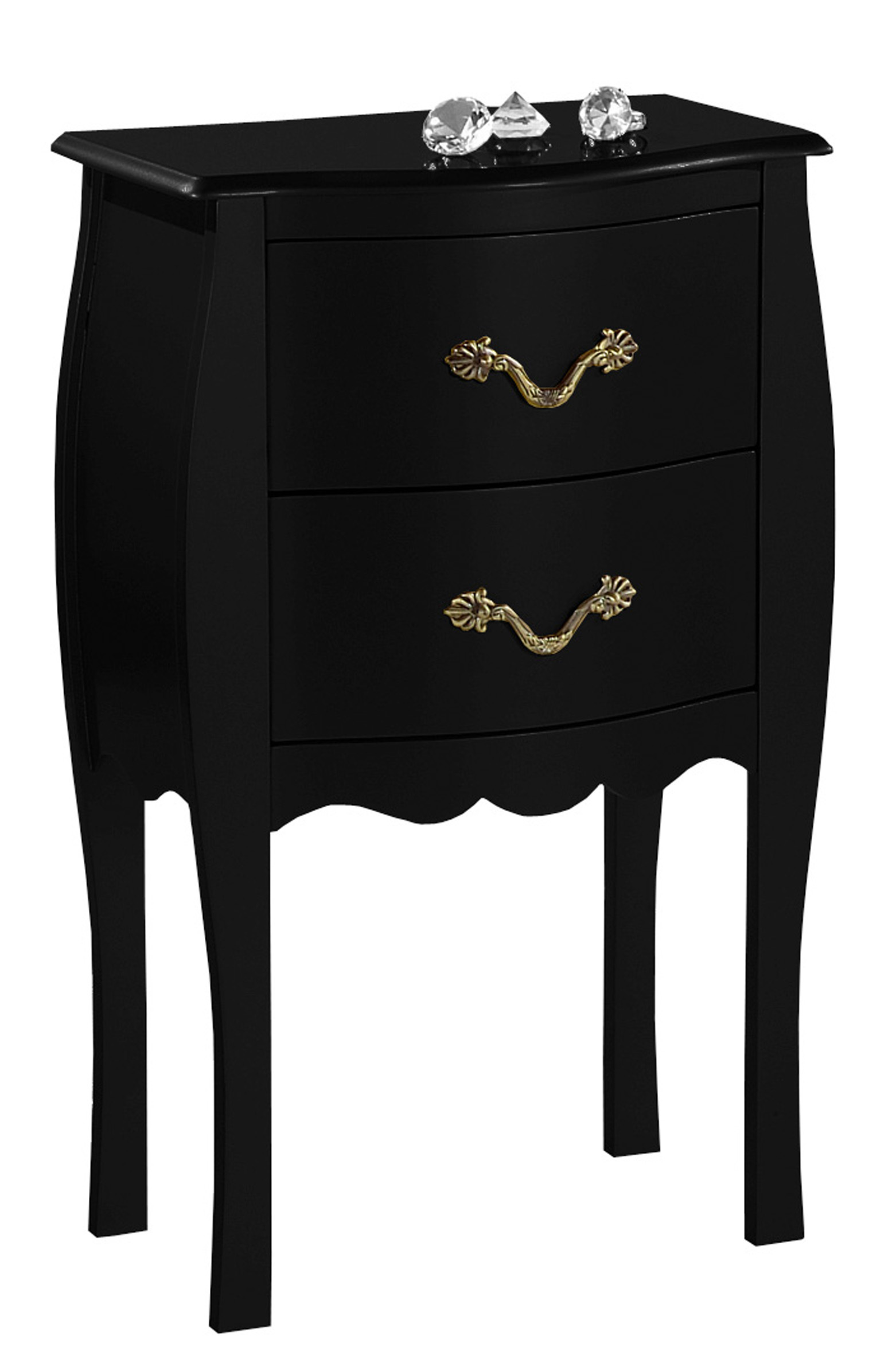 Console / Comodino 2 cassetti LUISA - colore nero
