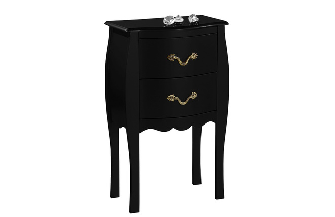 Console / Comodino 2 cassetti LUISA - colore nero