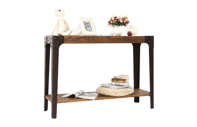 Console di stile industriale in legno e metallo  MADISON