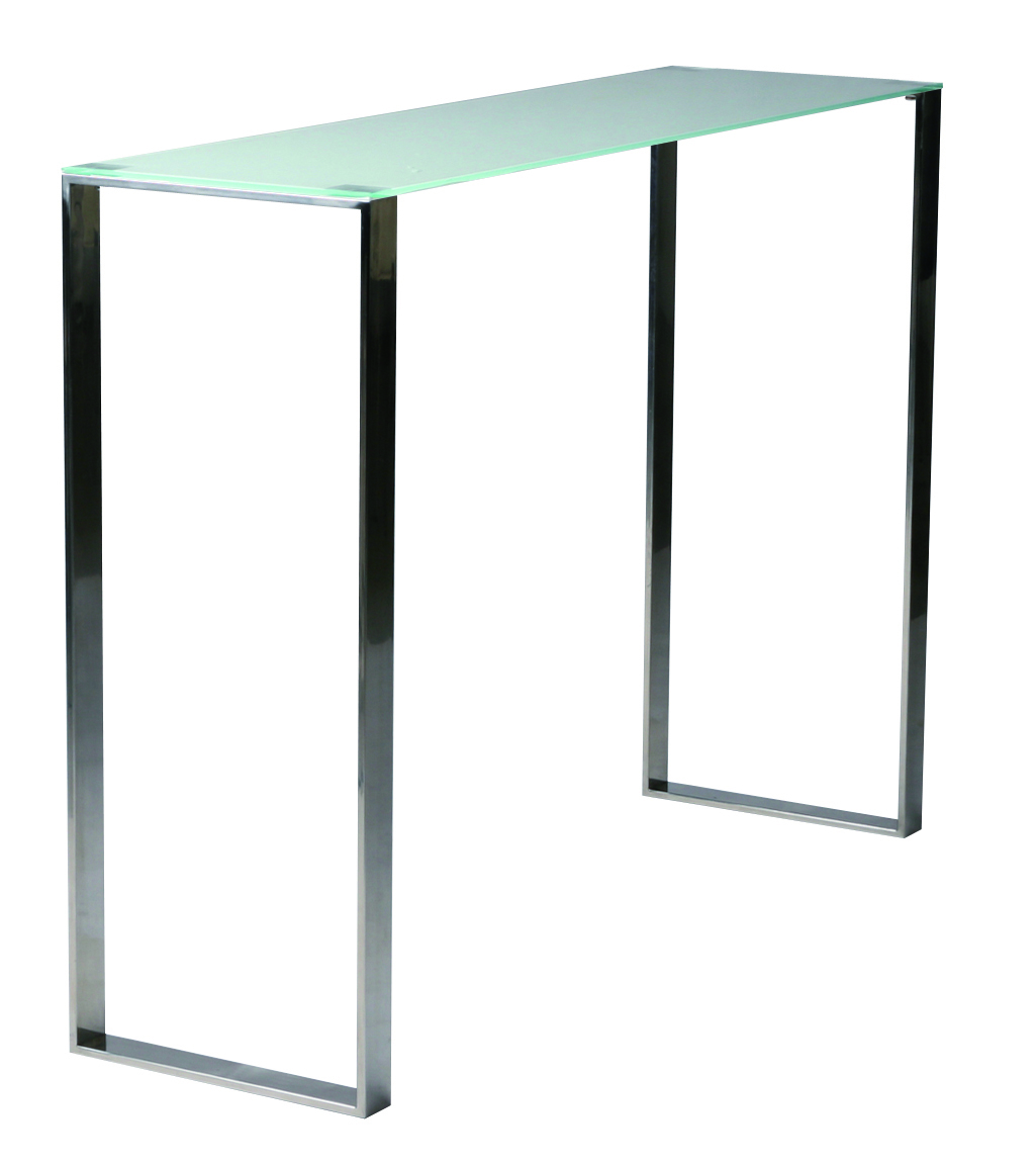 Console moderna INOLA in vetro e inox 