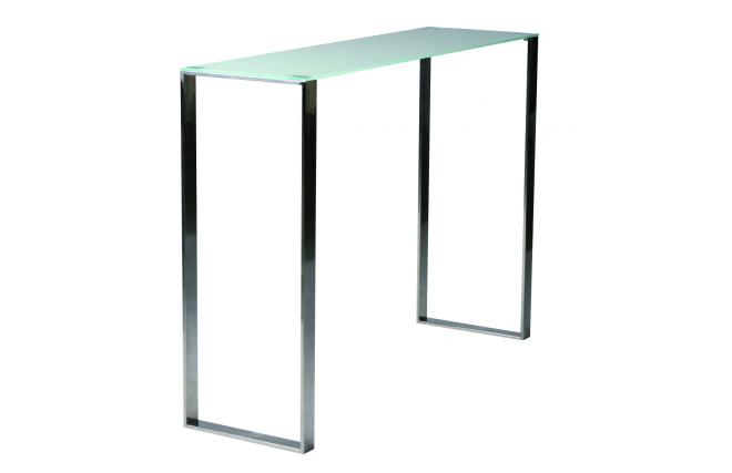 Console moderna INOLA in vetro e inox 