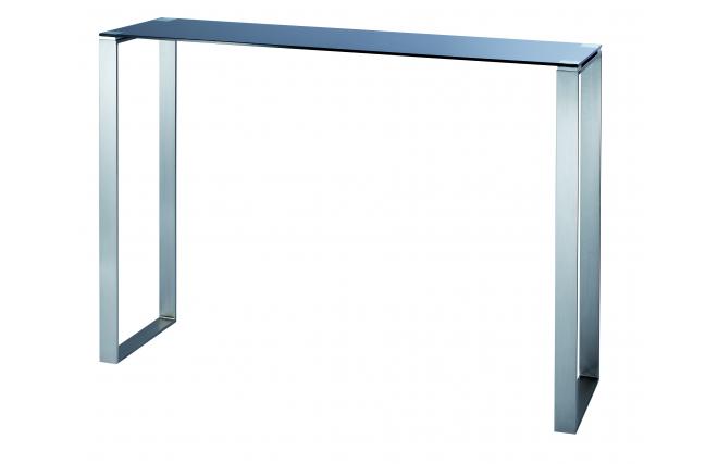 Console moderna INOLA in vetro e inox - colore nero