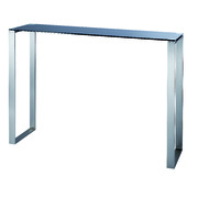 Console moderna INOLA in vetro e inox - colore nero image pub1
