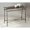 Console retangolare stile ferro battuto e vetro temperato nero FLORENCE image pub1
