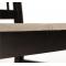 Coppia di 2 Sedie KORINA-WENGE- Seduta microfibra sabbia
