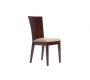 Coppia di 2 sedie Maida-Wenge- Seduta microfibra marrone chiaro
