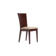 Coppia di 2 sedie Maida-Wenge- Seduta microfibra marrone chiaro image pub1