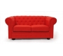 Divano Chesterfield 2 posti colore rosso
