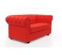 Divano Chesterfield 2 posti colore rosso