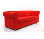 Divano Chesterfield 3 posti colore rosso
