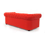 Divano Chesterfield 3 posti colore rosso