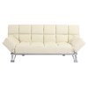 Divano convertibile 3 posti MANHATTAN beige - pelle